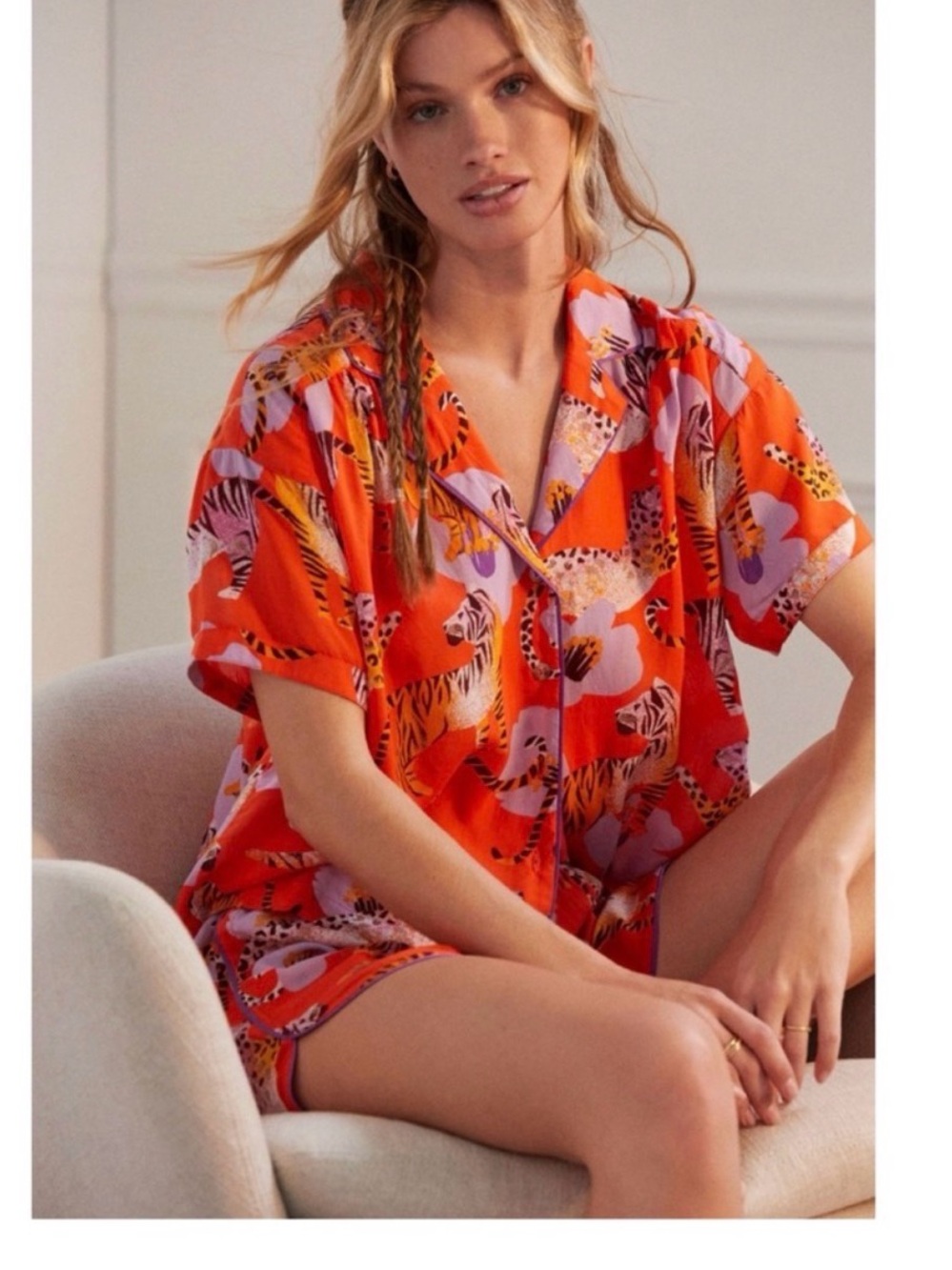Anthropologie Claire Colin silky Pajama matching set size medium